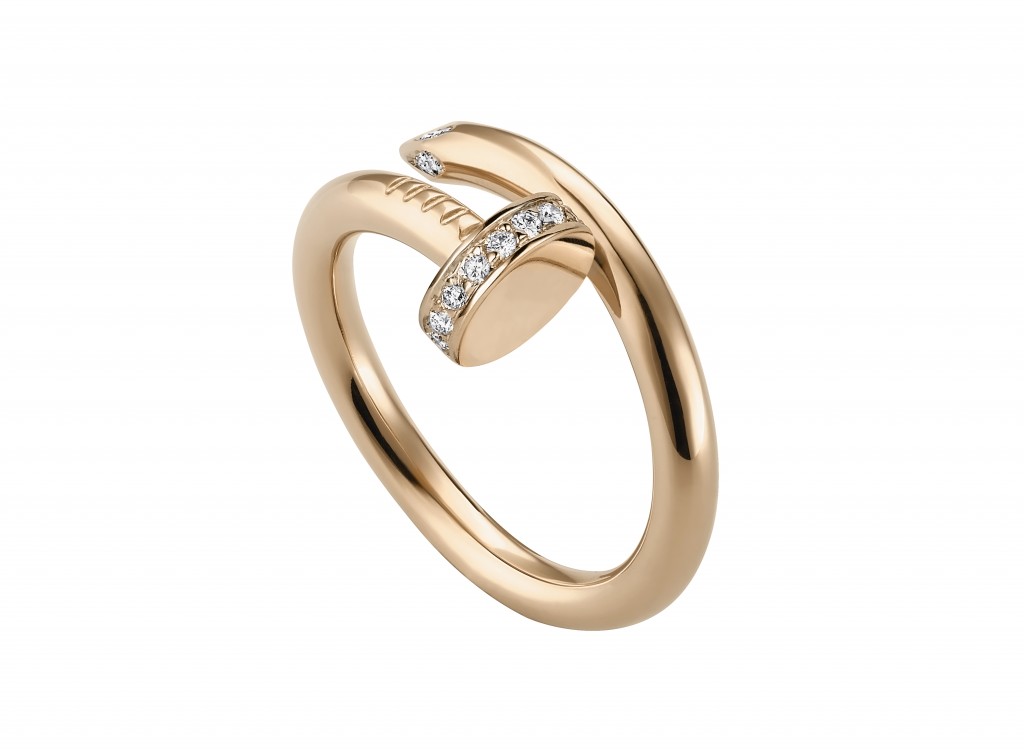 26103_Juste un clou ring, pink gold, diamonds