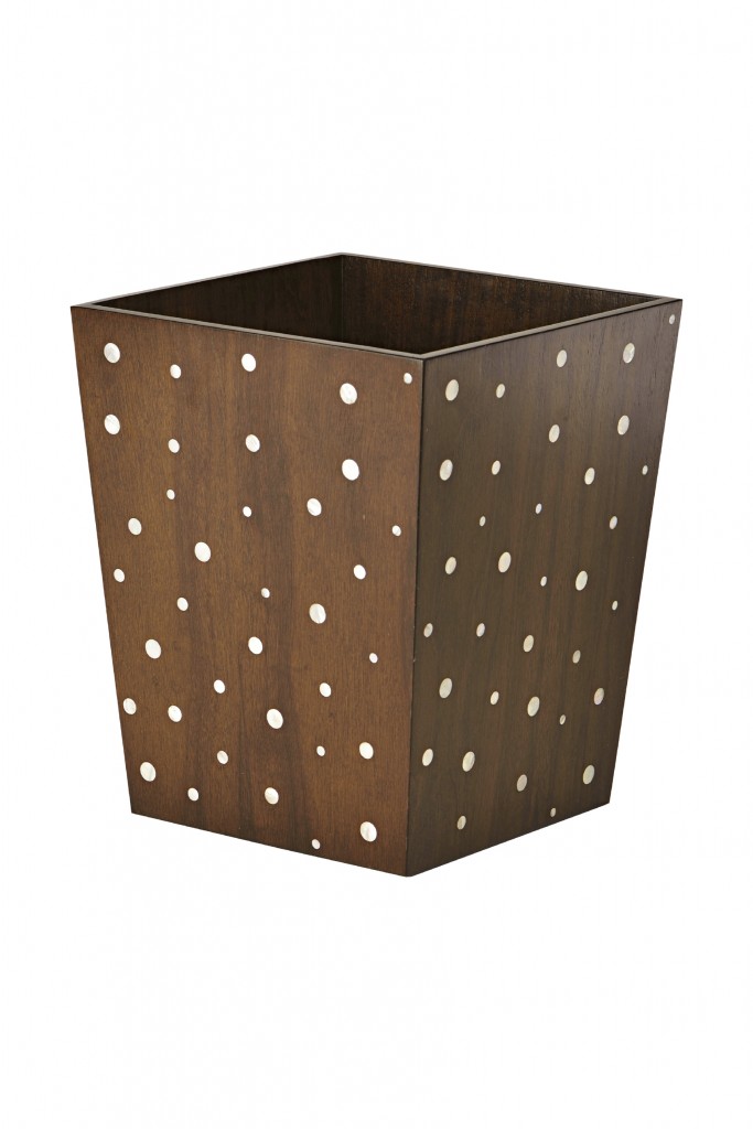 resized_Classic bin with mother of pearl dots design made by Nada Debs in Lebanon, price; AED 1,945.
