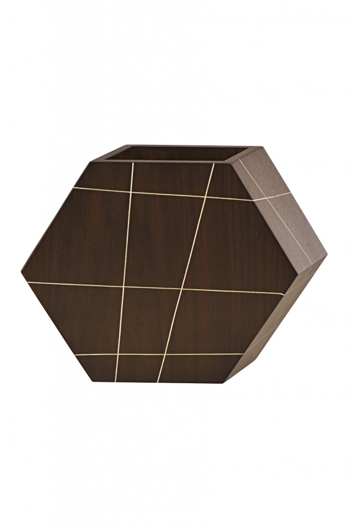 resized_Hexagon shaped vase, made by Nada Debs in Lebanon. price; AED 672.
