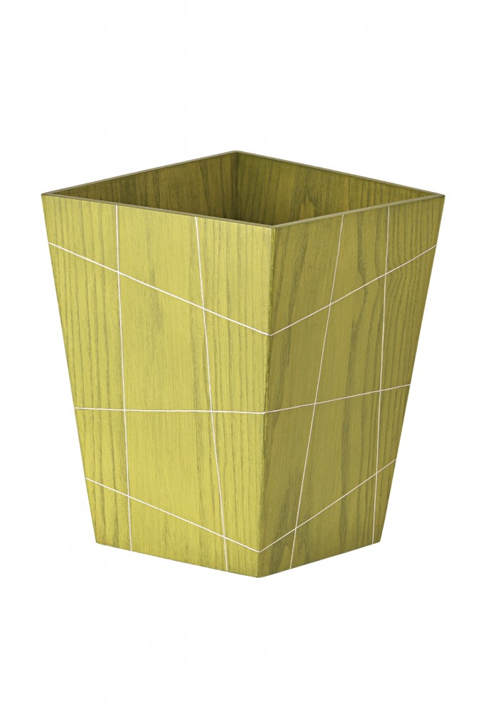 resized_Vintage trapezoid bin, green color with mother of pearl intersecting lines made by Nada Debs in Lebanon, price; AED 989.