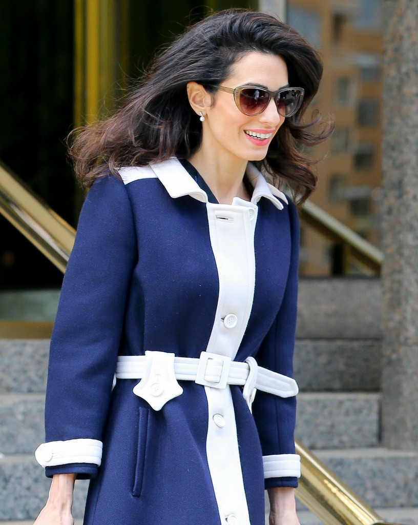 EXCLUSIVE: Amal Clooney looks radiant in another stylish outfit while out and about in New York City