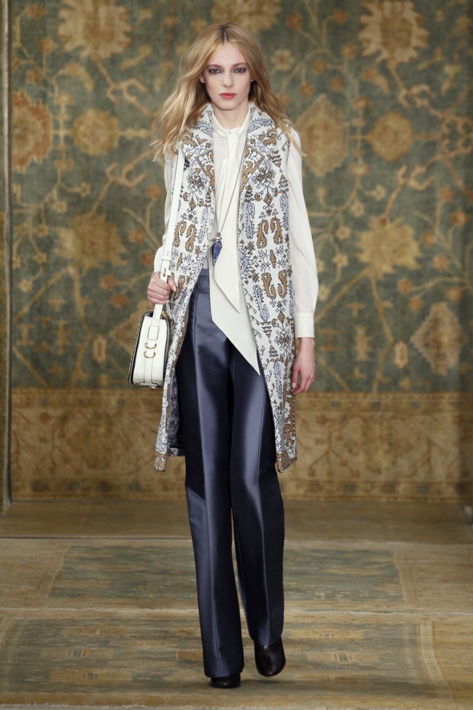 Tory_Burch_Fall_2015_Look_05 - Vest and Shirt Available