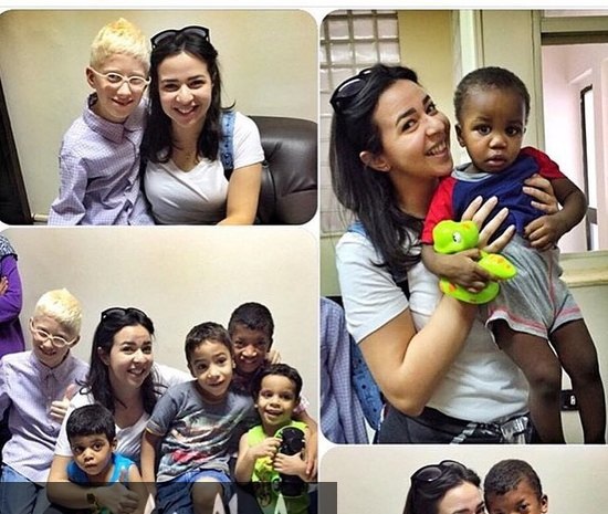 إيمي سمير غانم مع أطفال دار الأورمان (1)