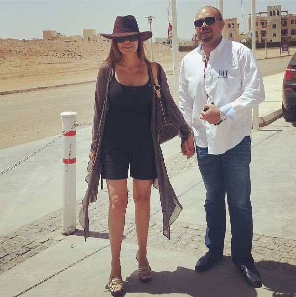 كارول سماحة وزوجها من شهر العسل.
