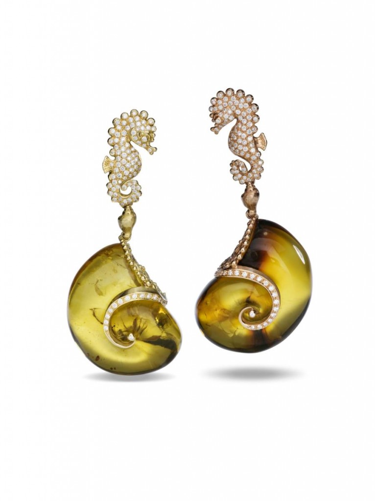 massimo-izzo-caved amber-earrings