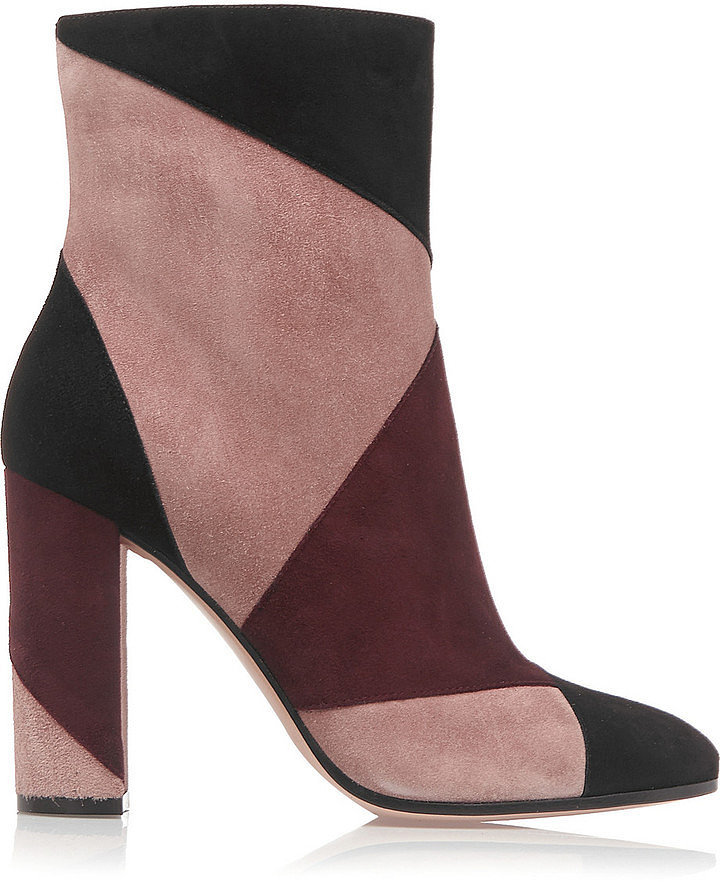 Gianvito Rossi Patchwork Suede Ankle Boots