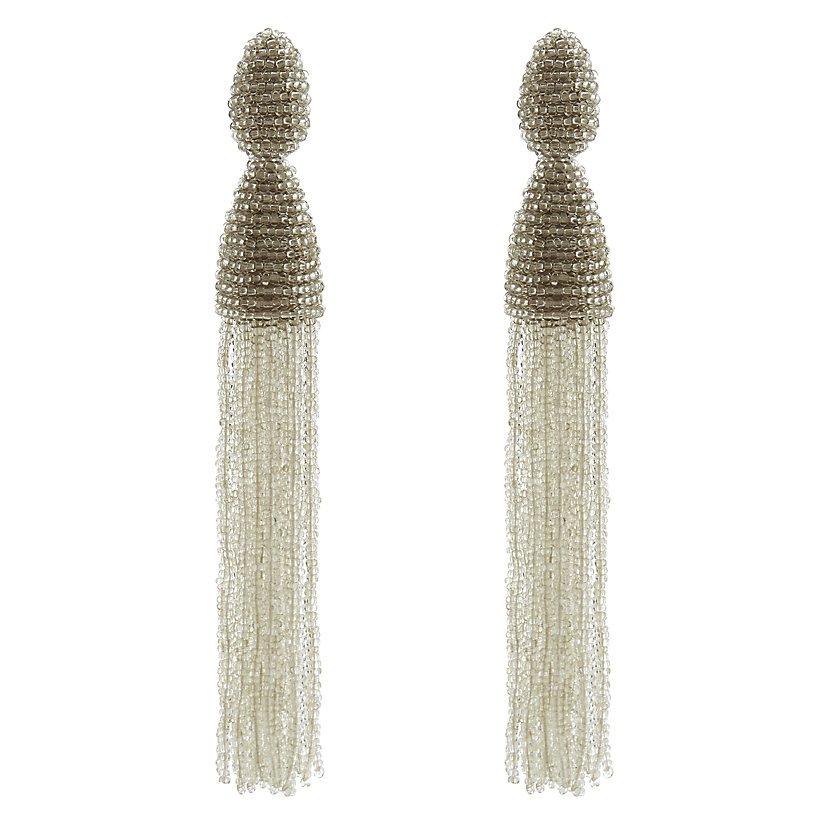 Oscar De La Renta Long Tassel Earrings