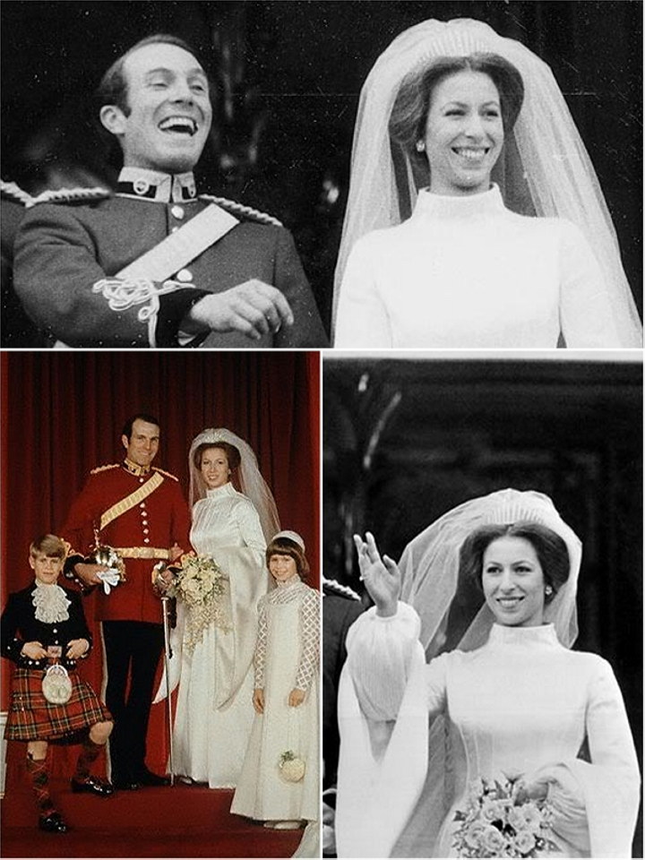 Princess Anne on her wedding day in 19733