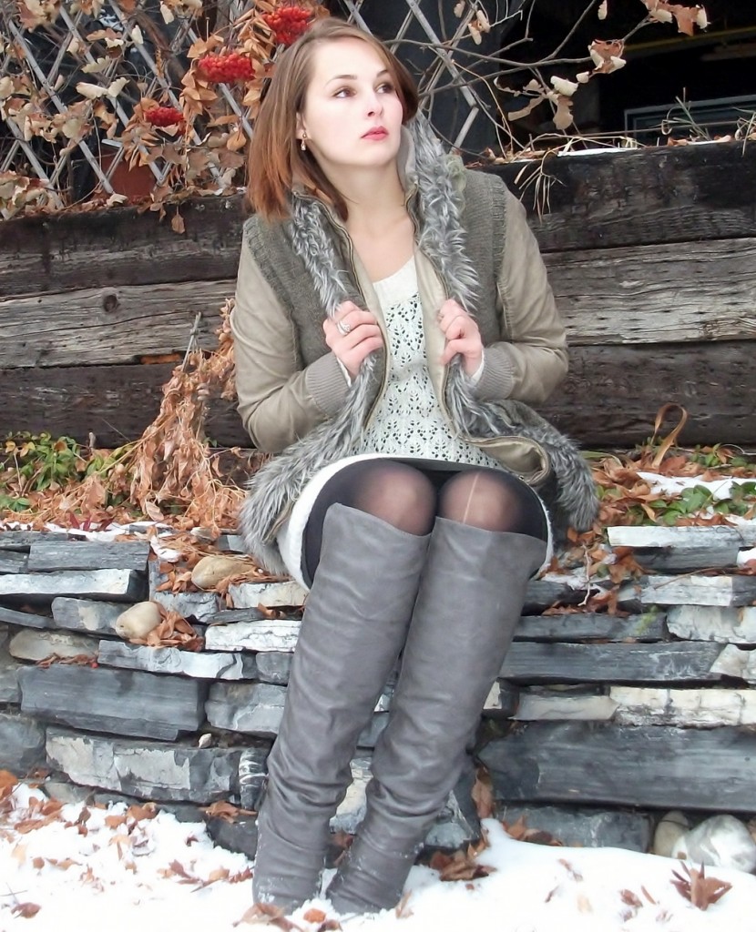 winter-fashion-boots-vest-sweater-dress