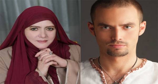 بالصورة-لأول-مرة-..شمس-البارودي-مع-زوجها-وابنها-عمر-في-بداية-تحجبها-