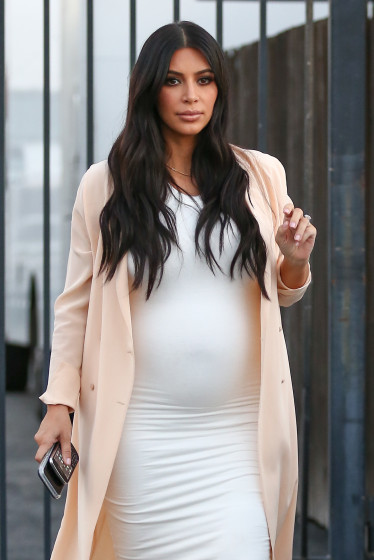 Kim Kardashian bumps her way at the studio in Van Nuys