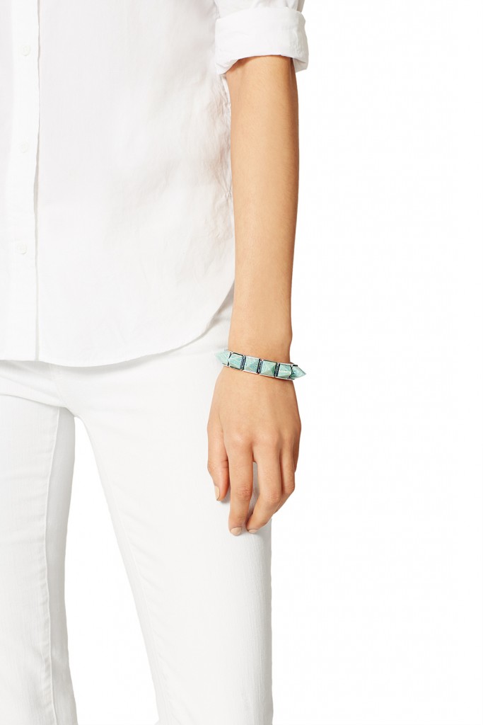 Amazonite Gemstone Pyramid Bracelet