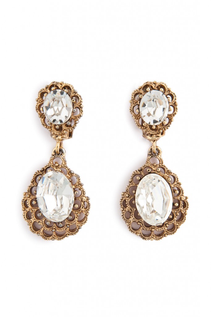 Antique Cascading Crystal Earring