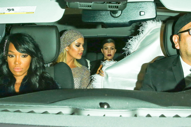 Khloe and Kourtney Kardashian arrive at Kris Jenner's Birthday Party