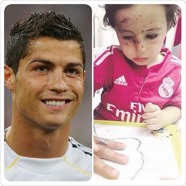 الطفل حيدر وكريستانو