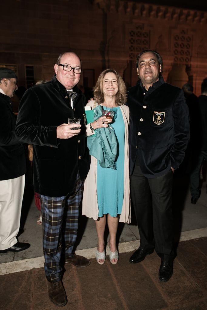 resized_Peter Prentice, Charlotte Metcalf & guest at The Royal Salute Dinner at British Polo Day India 2015. Credit Keoma Zec