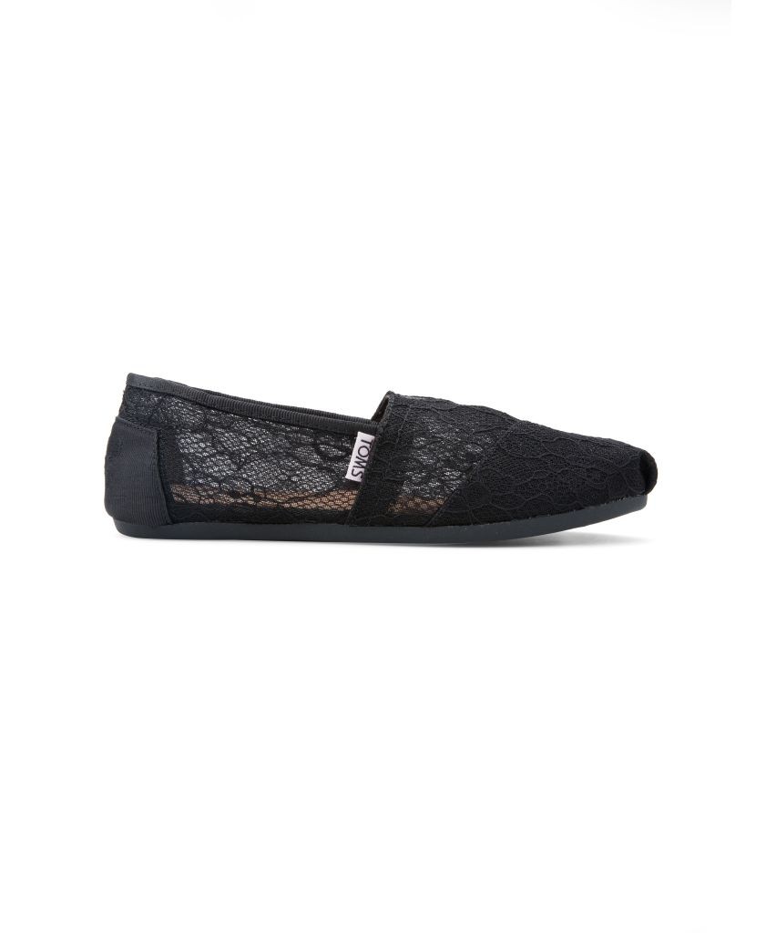 resized_Toms - Black Crochet Glitter Women's Classics - AED 349 at SIVVI.com