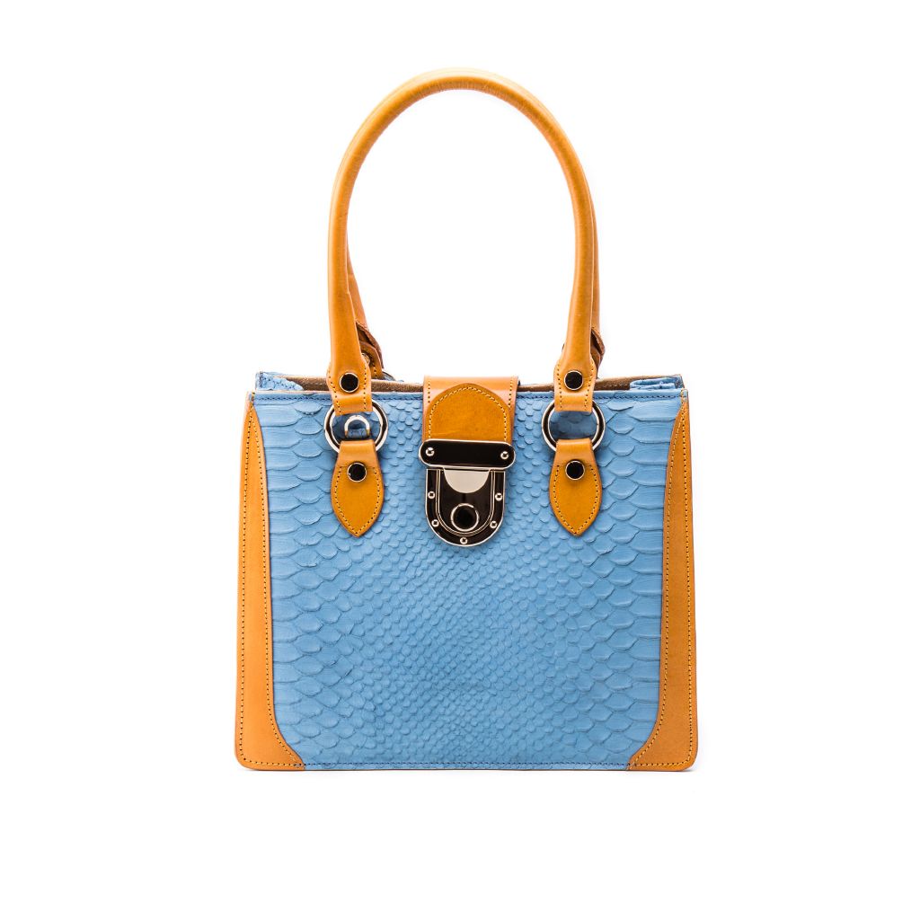 resized_Gemma Tote in Blue Caramel Crocodile Print_AED 4200