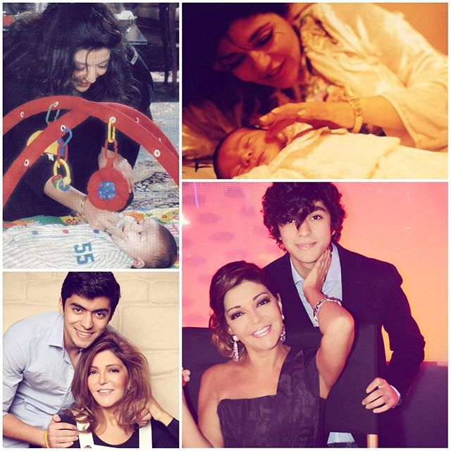 صور مجمع لسميرة سعيد  مع ابنها شادي