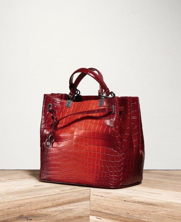 Bottega Veneta SS16 Bucket Bag in Vesuvio Crocodile