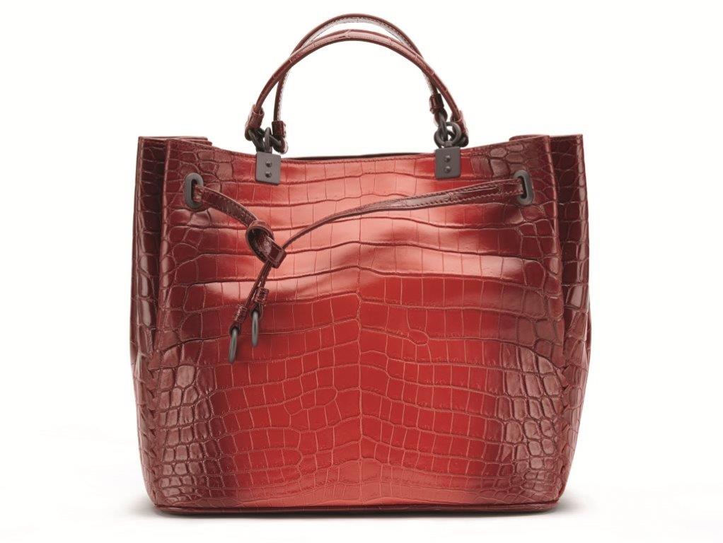 SS16 Bottega Veneta Bucket Bag in Vesuvio Crocodile