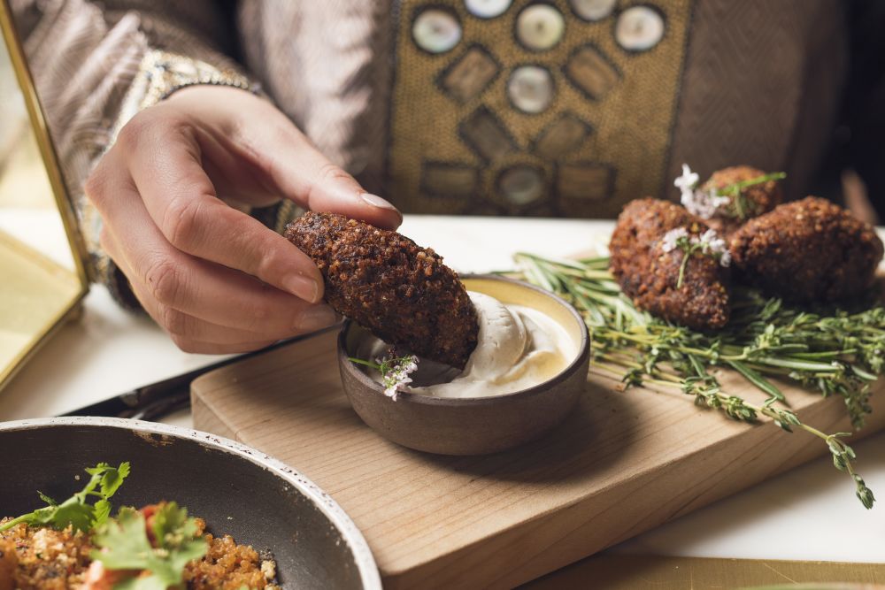 resized_Kibbeh with Wagyu and Truffle Yogurt .