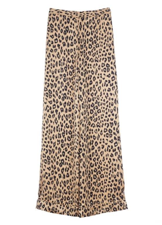 Avery leopard-print washed-silk pajama pants, approx 1748 AED