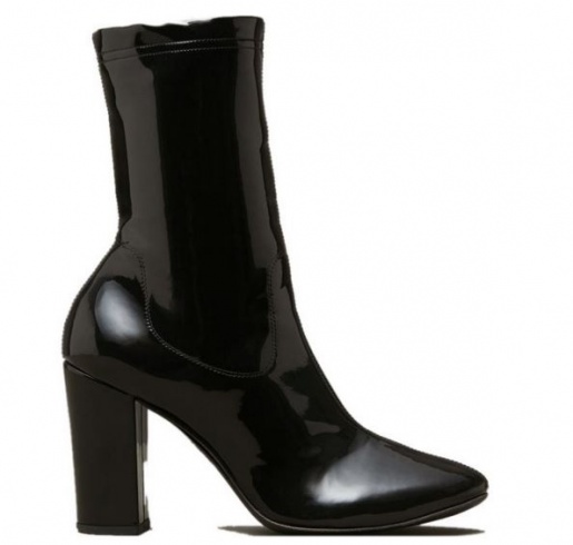 Kenneth Cole Krystal Leather Patent Boots in Black
