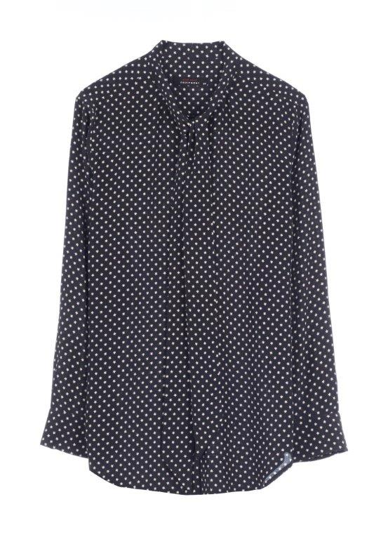 Slim Signature printed washed-silk shirt, approx 1796 AED