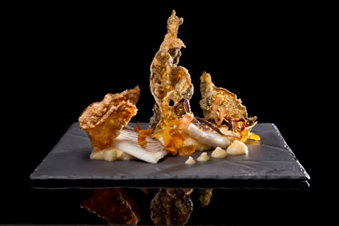 sha-turbot-white-sweet-potato-and-sunchoke-parmentier-and-root-skins