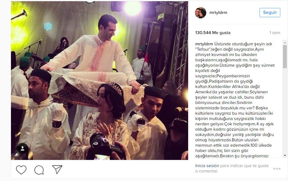 مراد يلدريم يرد على المنتقدين والساخرين من زفافه