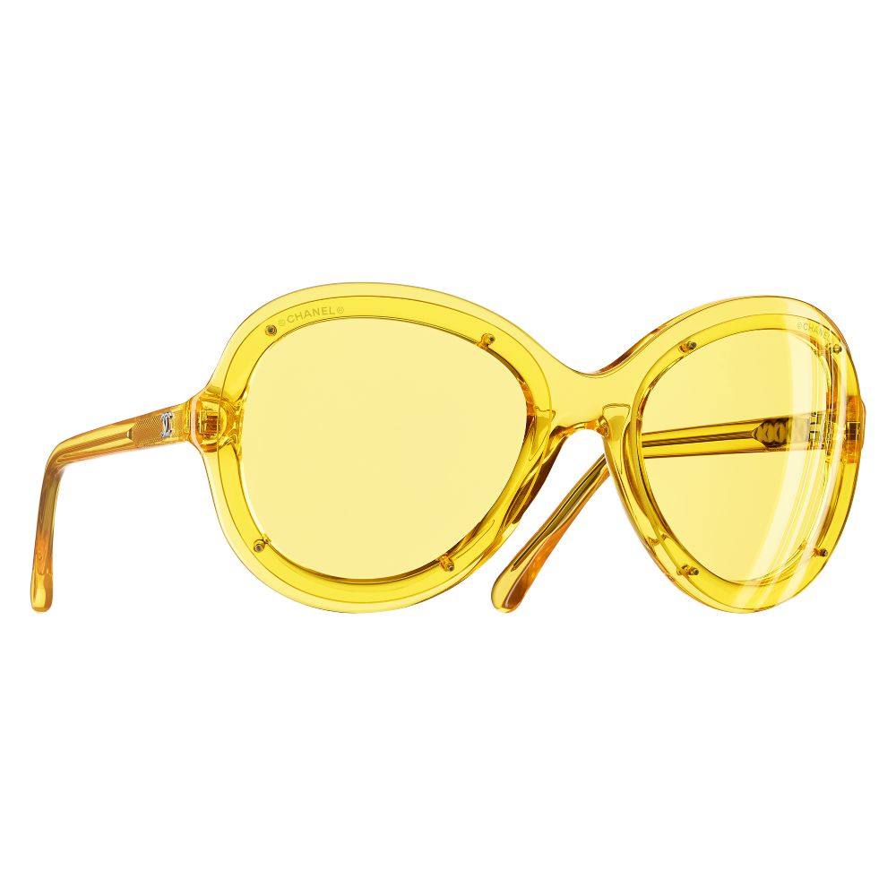 نظارات شانيل بلون الأصفر النيون