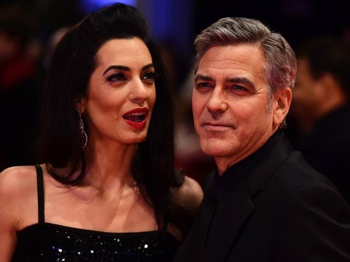 جورج كلوني وزوجته امل علم الدين