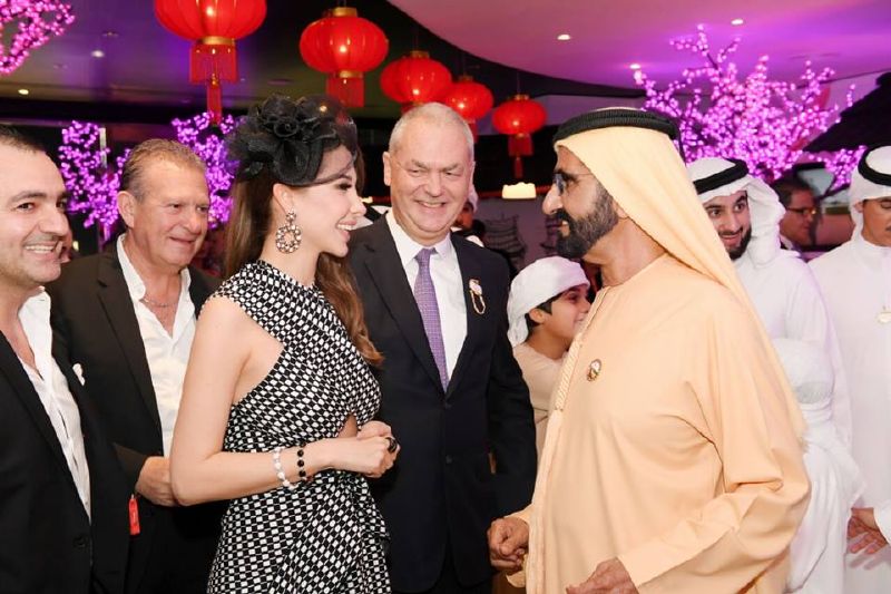نانسي عجرم مع الشيخ محمد بن راشد آل مكتوم