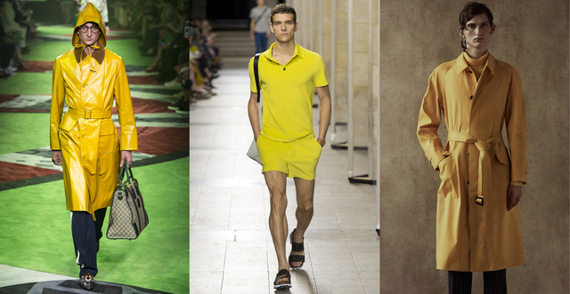 اللون الأصفر سينتشر بكثرة بين الأزياء الرجالي هذا العام