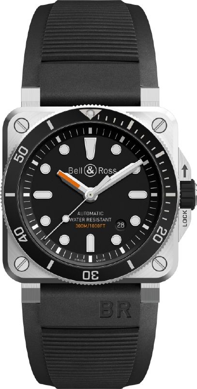 Bell & Ross ساعة الغوص المربعة والاحترافية
