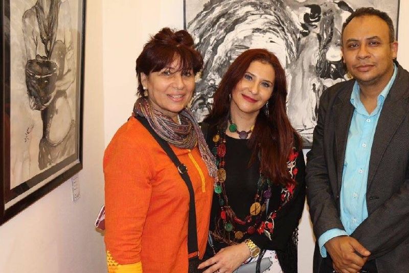 معرض الفنانة هبة الشريف شهد حضور العديد من الفنانين والاعلاميين