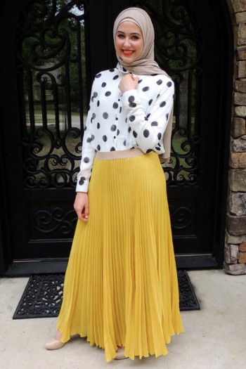 التنانير الطويلة أحدث صيحات ملابس المحجبات لصيف 2017