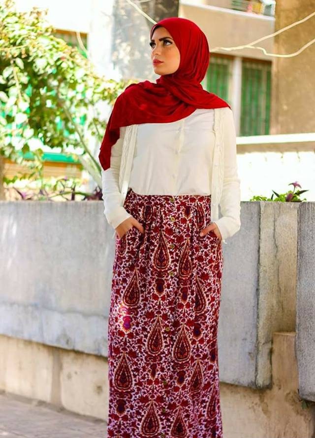 التنانير الطويلة أحدث صيحات ملابس المحجبات لصيف 2017