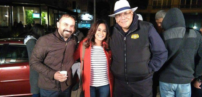 بالفيديو... هند صبري ترقص في الأهرامات