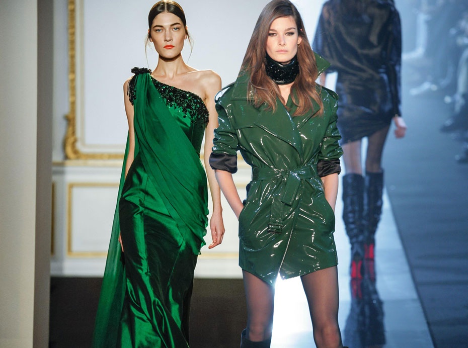 فساتين سهرة باللون الاخضر لاطلالة مميزة في مناسبات العيد