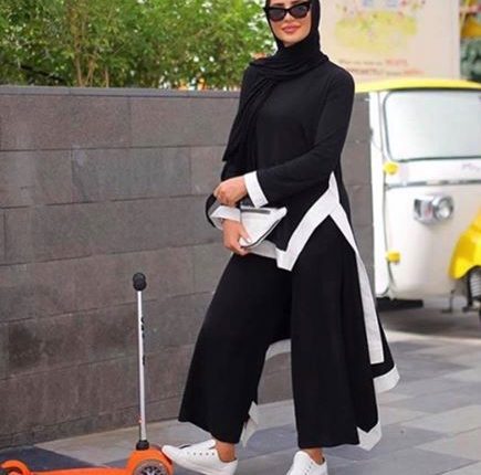 البنطلون الواسع مع الحجاب اخر صيحات الموضة في عيد الفطر
