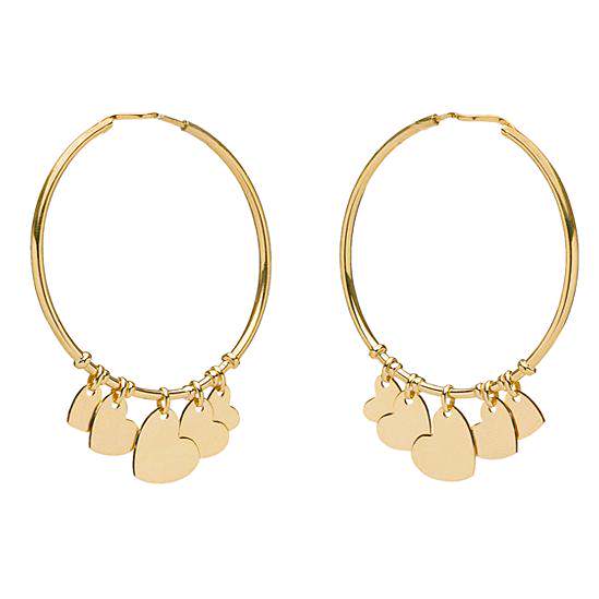 احدث اشكال حلق ذهب للاطفال بالاحجار الملونة