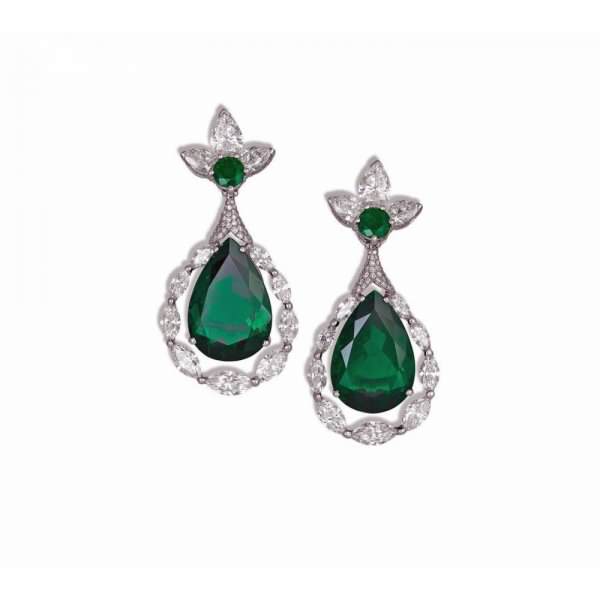 اقراط ذهب من الزمرد لاطلالة ساحرة