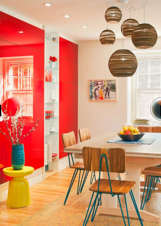 ديكورات مميزة وعصرية لتجديد غرف طعام المنزل بالوان مشرقة