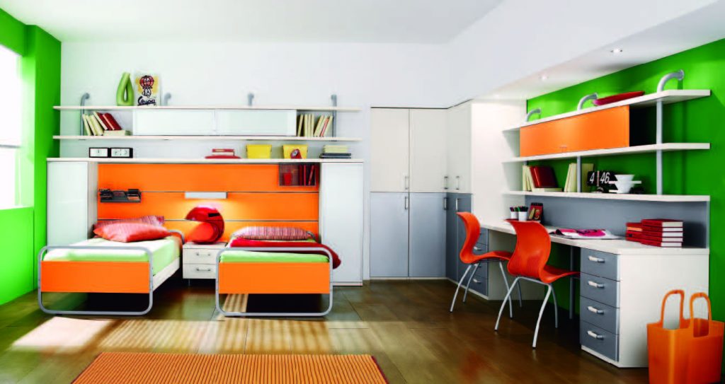 Citris-Colored-bed-room-for-Teens