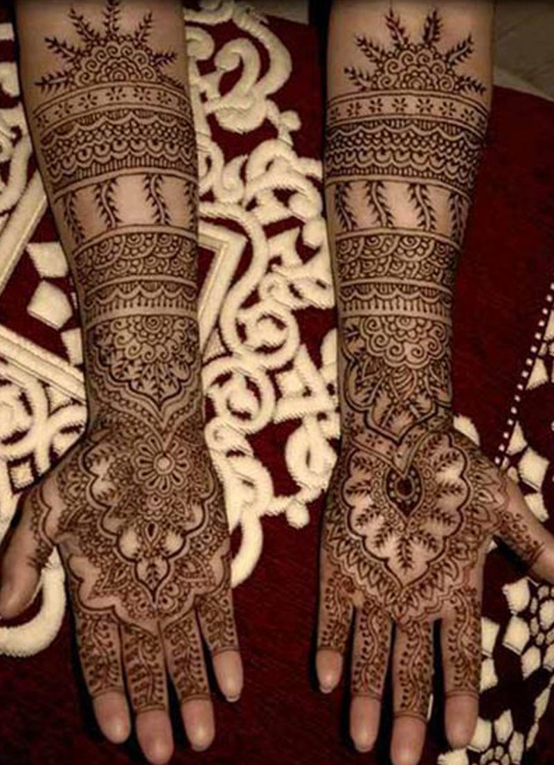 نقش حناء ناعمة للبنات في العيد