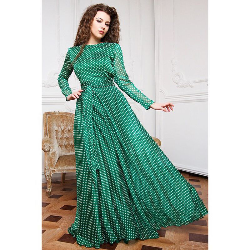 فساتين سهرة باللون الاخضر لاطلالة مميزة في مناسبات العيد