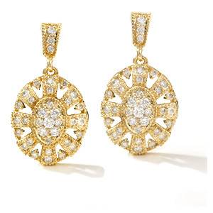 احدث اشكال حلق ذهب للاطفال بالاحجار الملونة