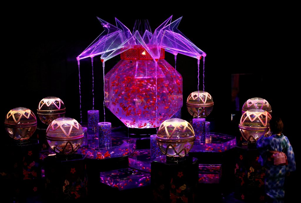 اليابان-تعرض-8000-سمكة-ذهبية-بعرض-الاسماك